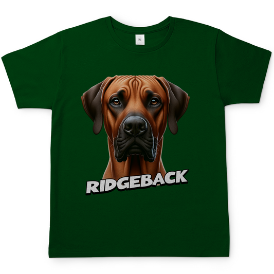 Herren T-Shirt Ridgeback Kopf mit Schriftzug