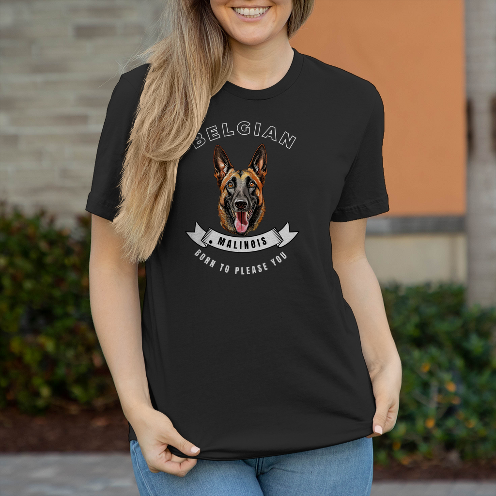 Malinois T-Shirt  Born to please you für Damen