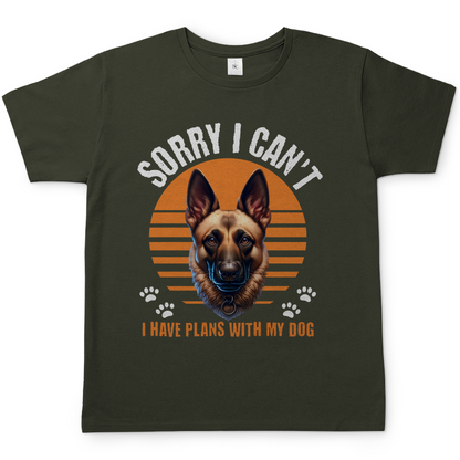 Herren T-Shirt Malinois Plans – Sorry I Can’t
