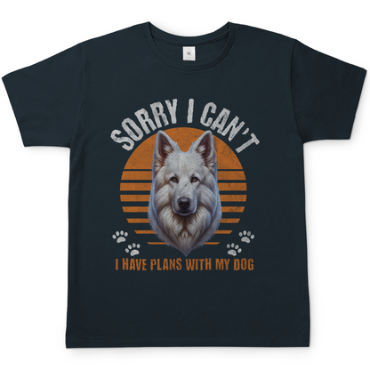Herren T-Shirt Weißer Schäferhund "Sorry, I can't"