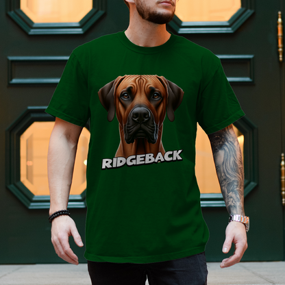 Herren T-Shirt Ridgeback Kopf mit Schriftzug