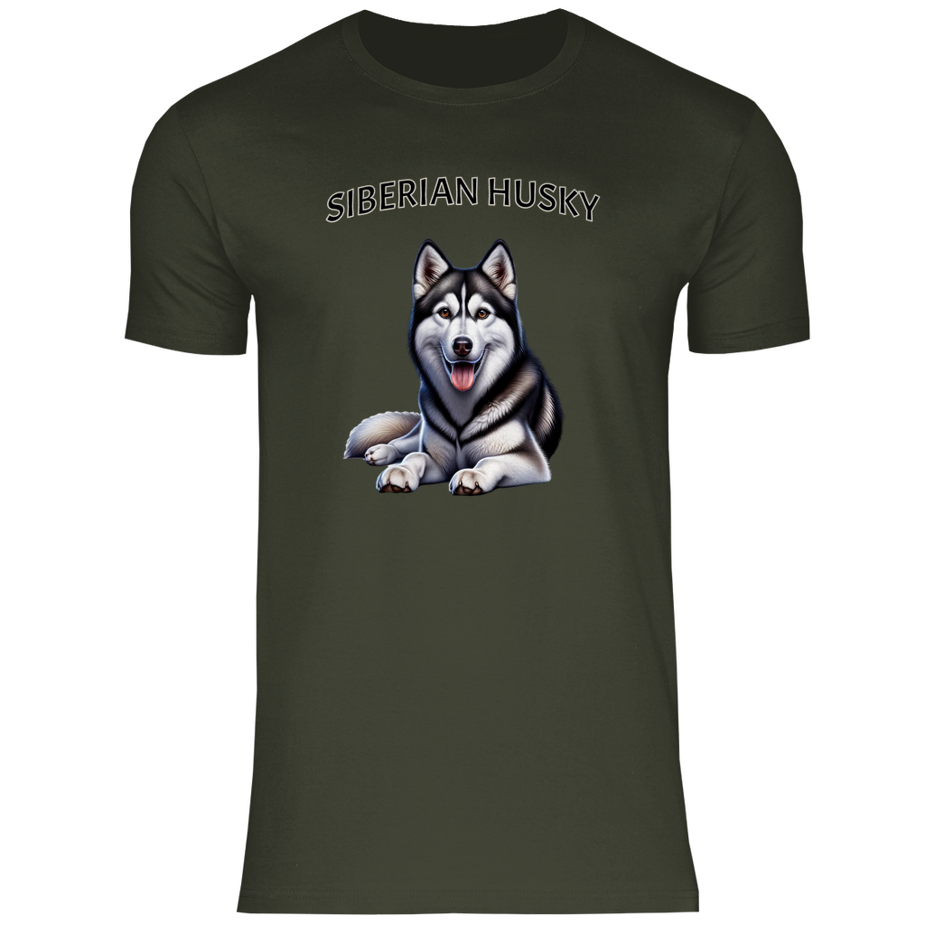 Herren T-Shirt Siberian Husky