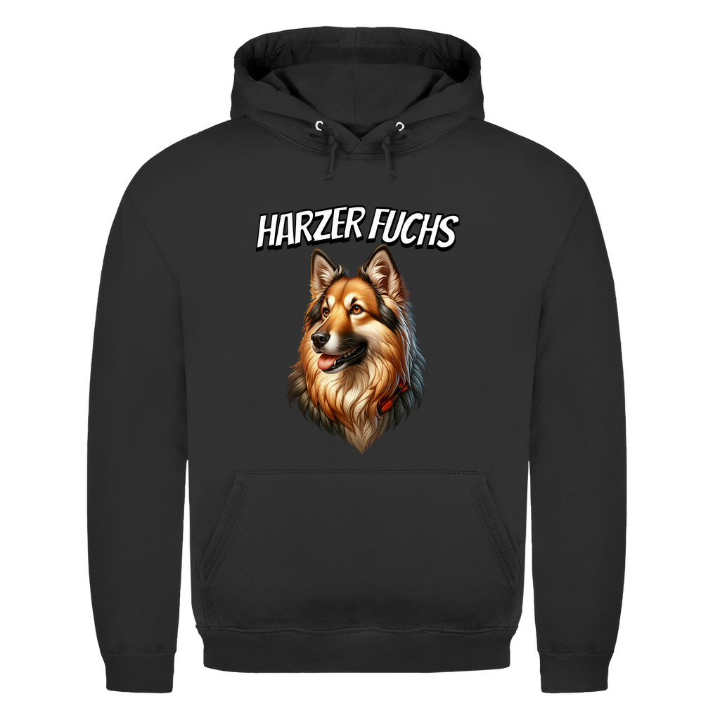 Herren Hoodie Harzer Fuchs Schriftzug und Kopf