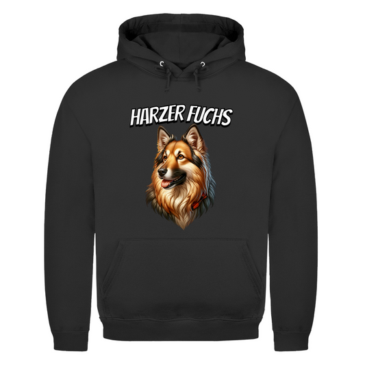 Herren Hoodie Harzer Fuchs Schriftzug und Kopf