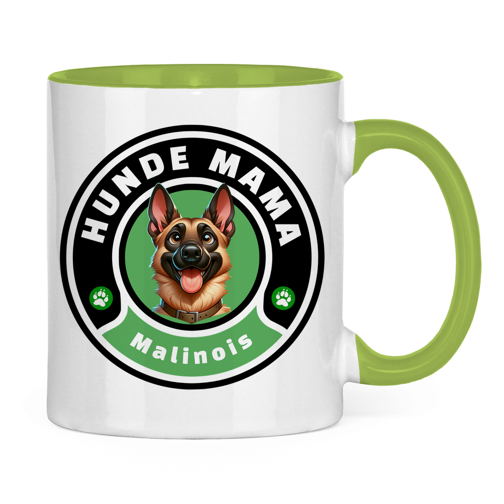 Tasse zweifarbig Hunde Mama Malinois