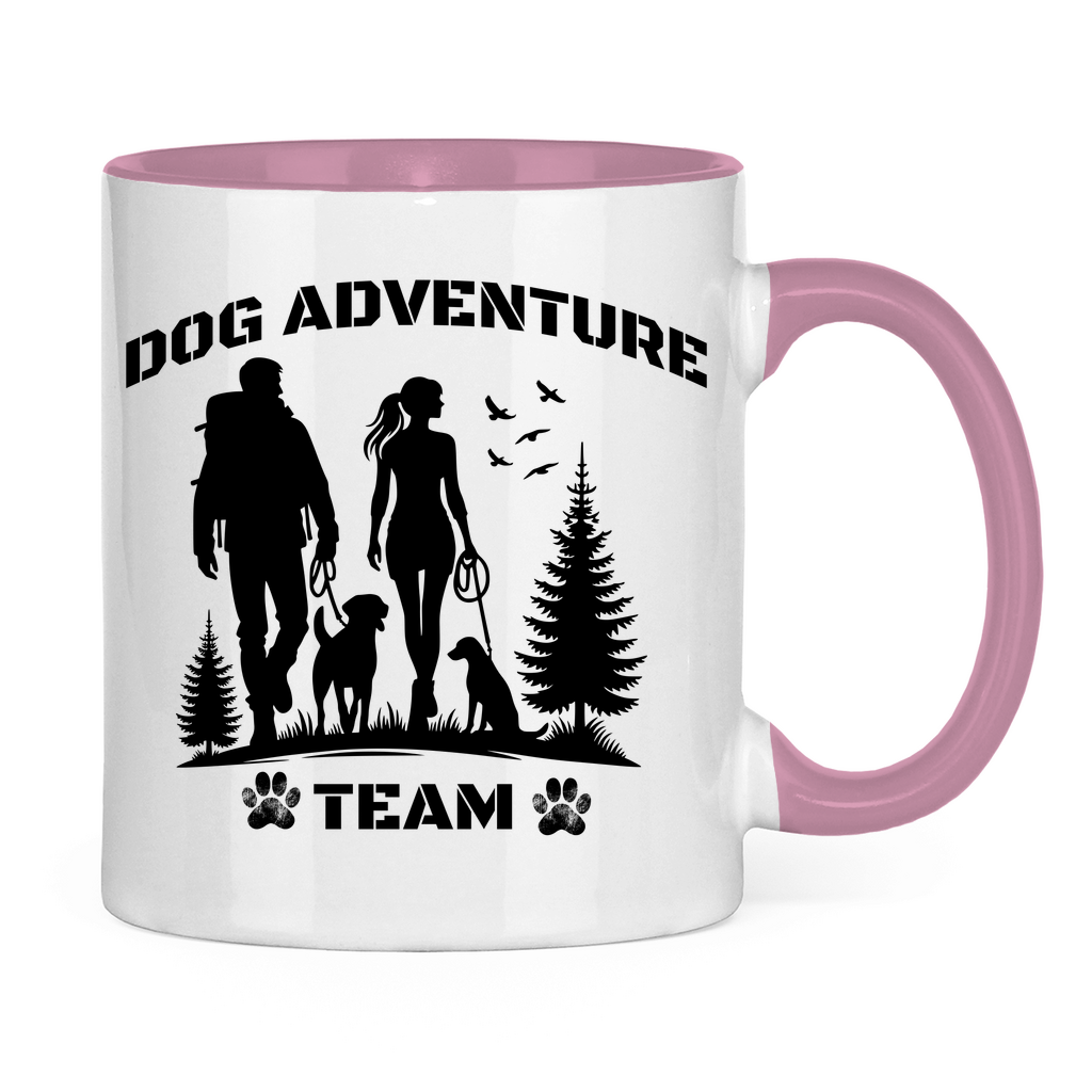 Hund, Abenteuer, Freizeit Tasse zweifarbig Dog Adventure Team