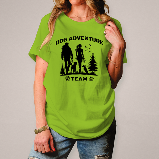 T-Shirt Dog Adventure Team für Damen