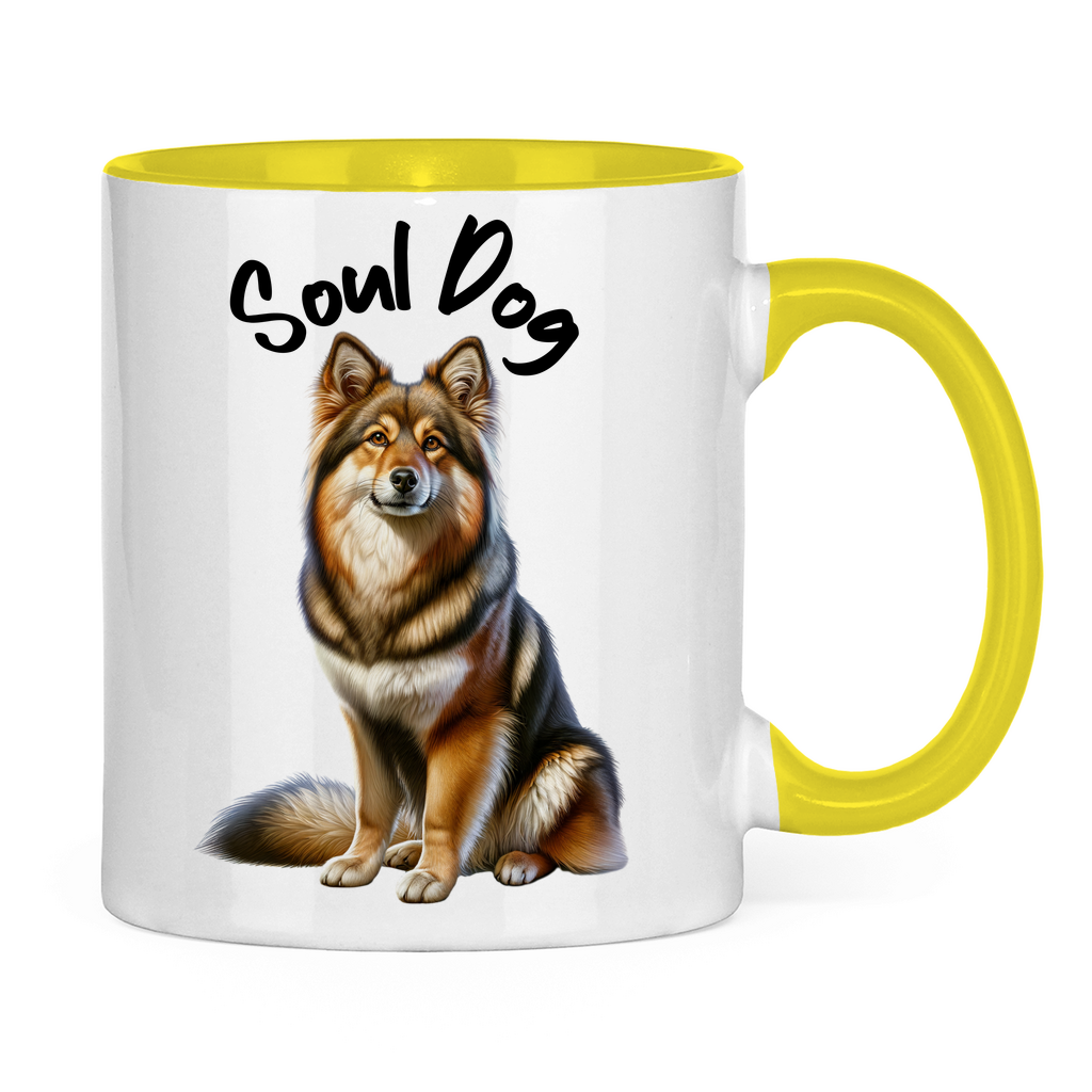 Tasse zweifarbig Harzer Fuchs mit Schriftzug "Soul Dog"