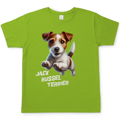 Herren T-Shirt Springender Jack Russel Terrier