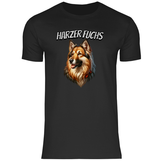 Herren T-Shirt Harzer Fuchs Schriftzug und Kopf