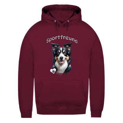 Damen Hoodie Border Collie Sportfreund