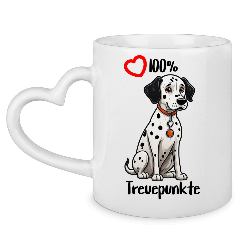 Tasse mit Herzhenkel Dalmatiner 100% Treuepunkte