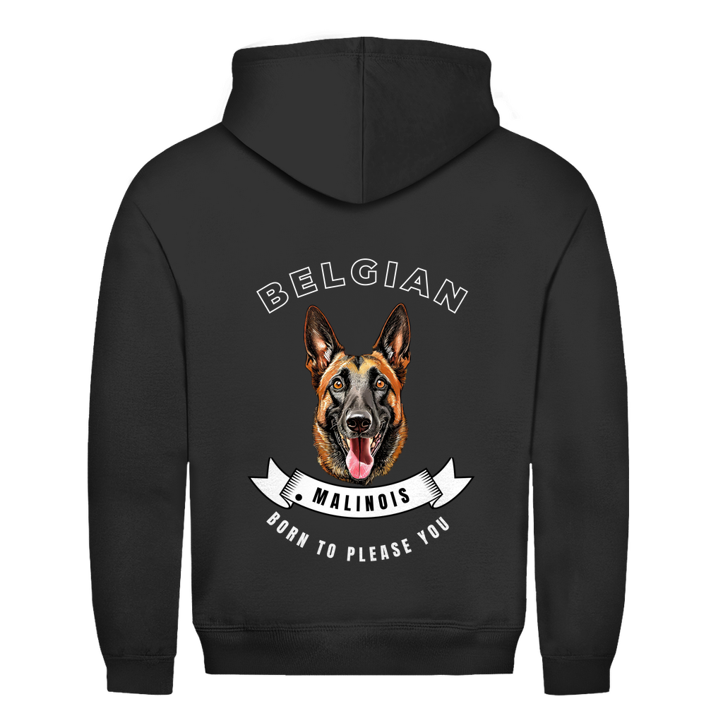 Hoodie Malinois Born to please you mit großem Rückendruck