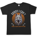 Herren T-Shirt Weißer Schäferhund "Sorry, I can't"
