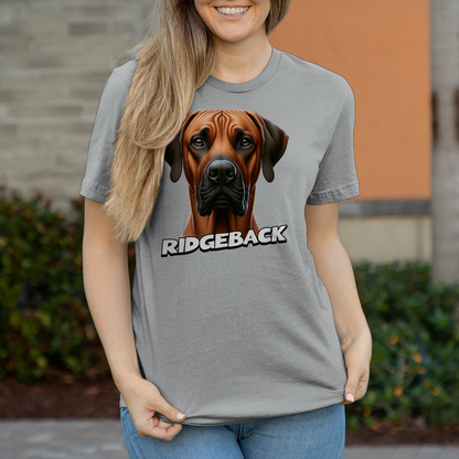 Ridgeback Kopf mit Schriftzug, Damen T-Shirt