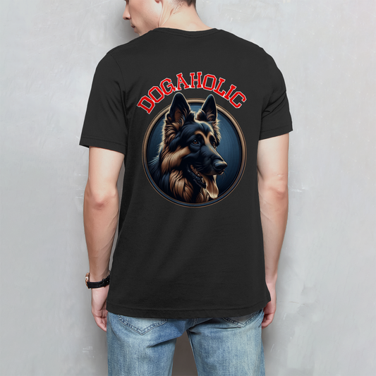 DSH Dogaholic T-Shirt mit großem Rückendruck für Hundefans