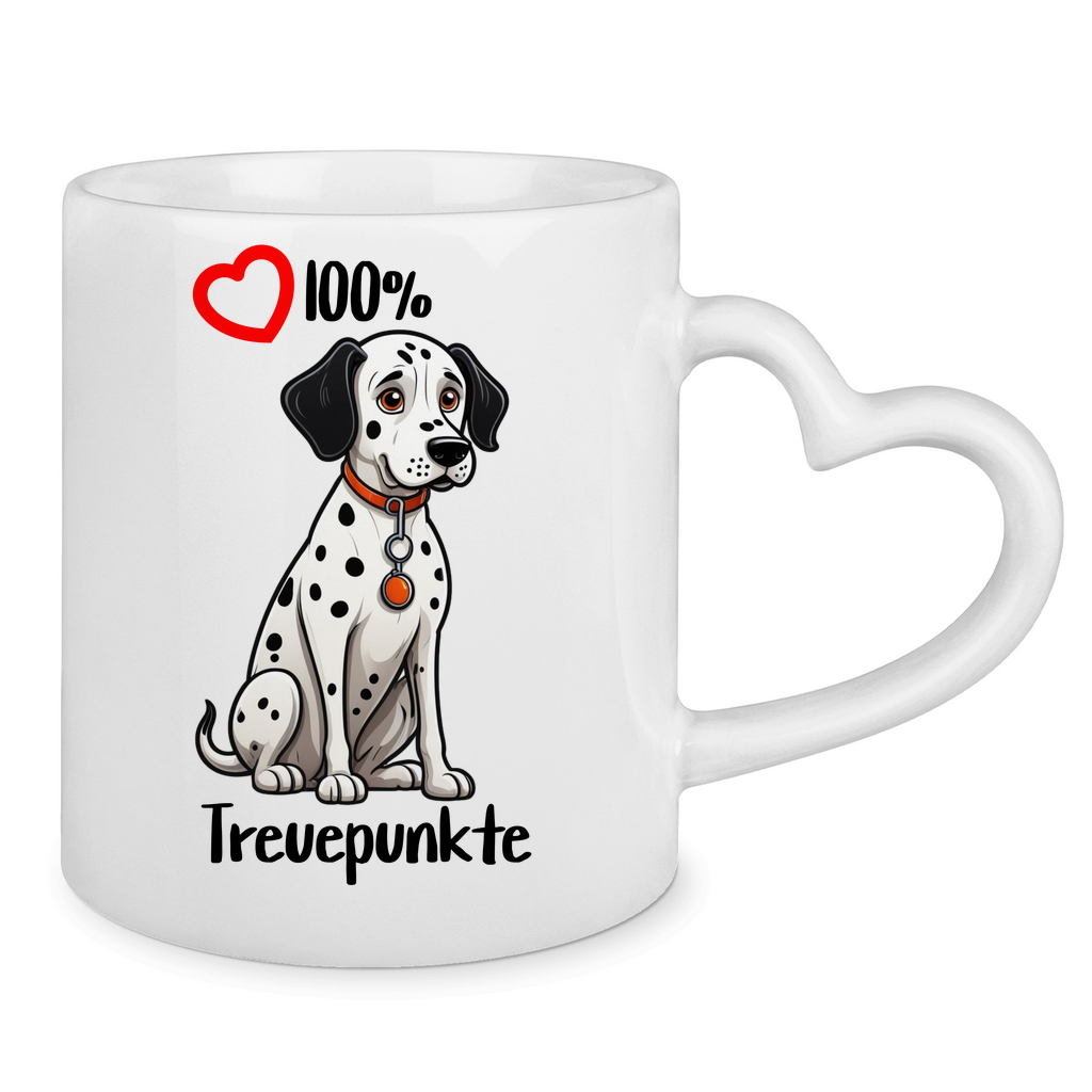 Tasse mit Herzhenkel Dalmatiner 100% Treuepunkte