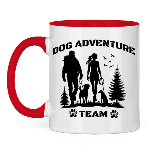 Hund, Abenteuer, Freizeit Tasse zweifarbig Dog Adventure Team