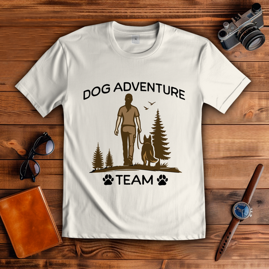 T-Shirt Dog Adventure Team – Für alle, die mit ihrem Hund durchs Leben wandern