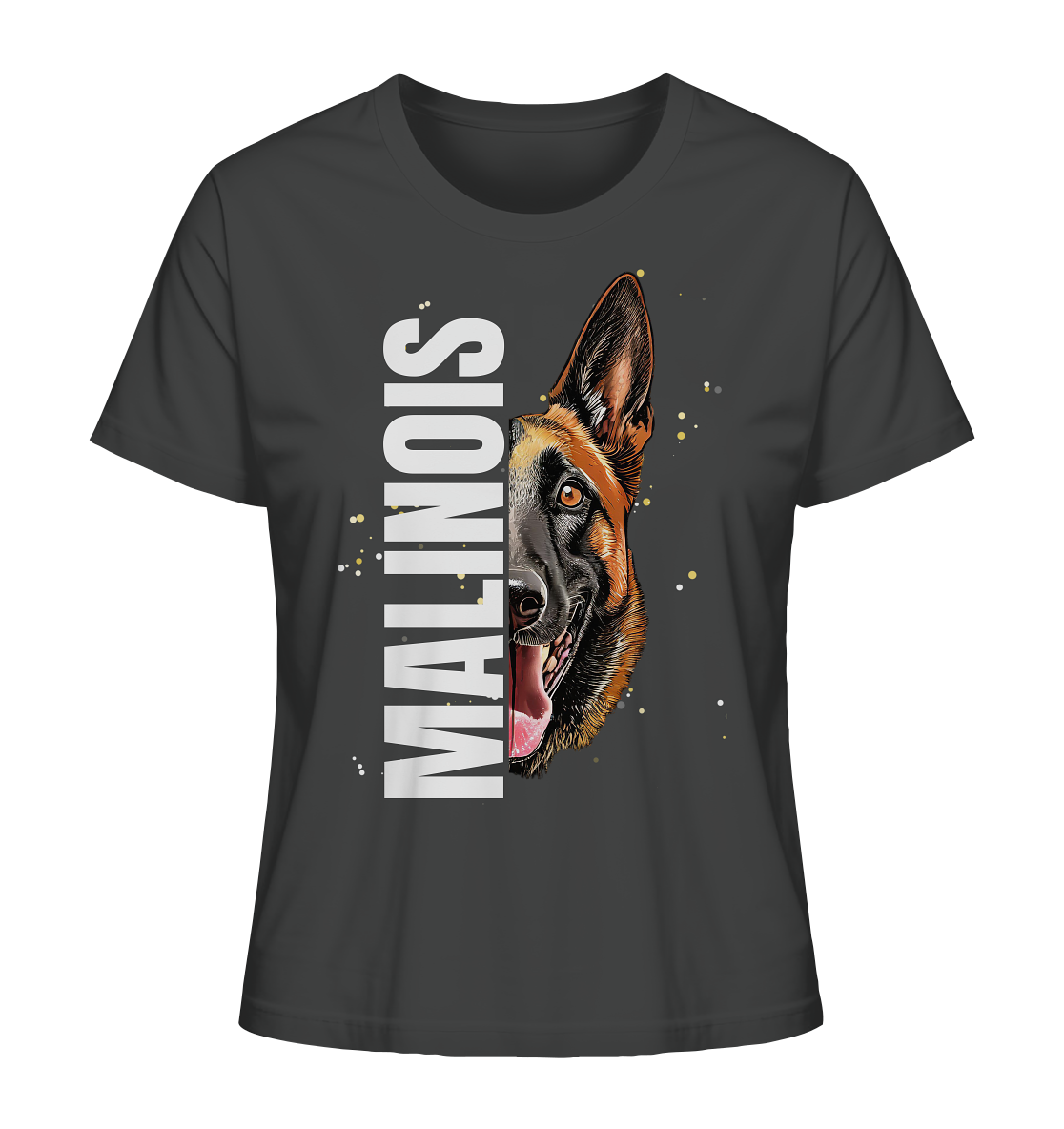 Malinois Schriftzug und Kopf - Ladies Organic Shirt