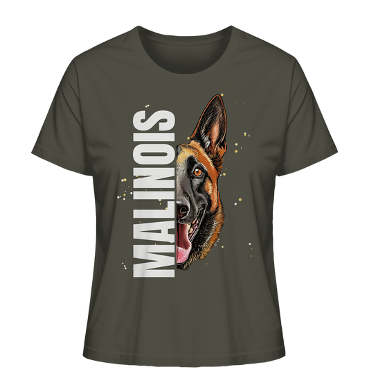 Malinois Schriftzug und Kopf - Ladies Organic Shirt