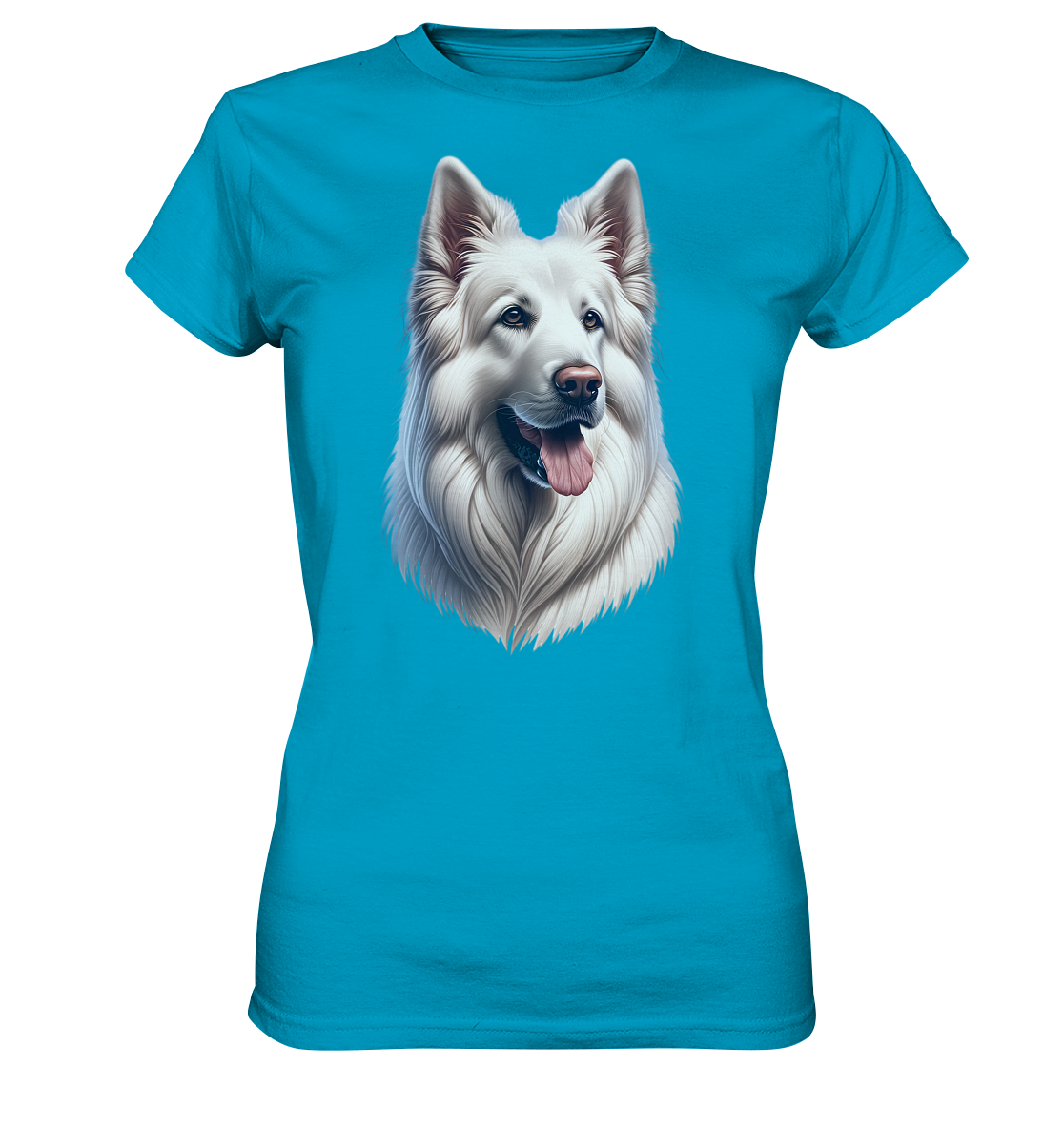 Weißer Schäferhund Portrait - Ladies Premium Shirt