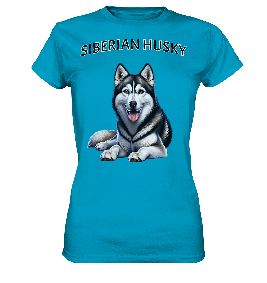 Siberian Husky, liegend - Ladies Premium Shirt