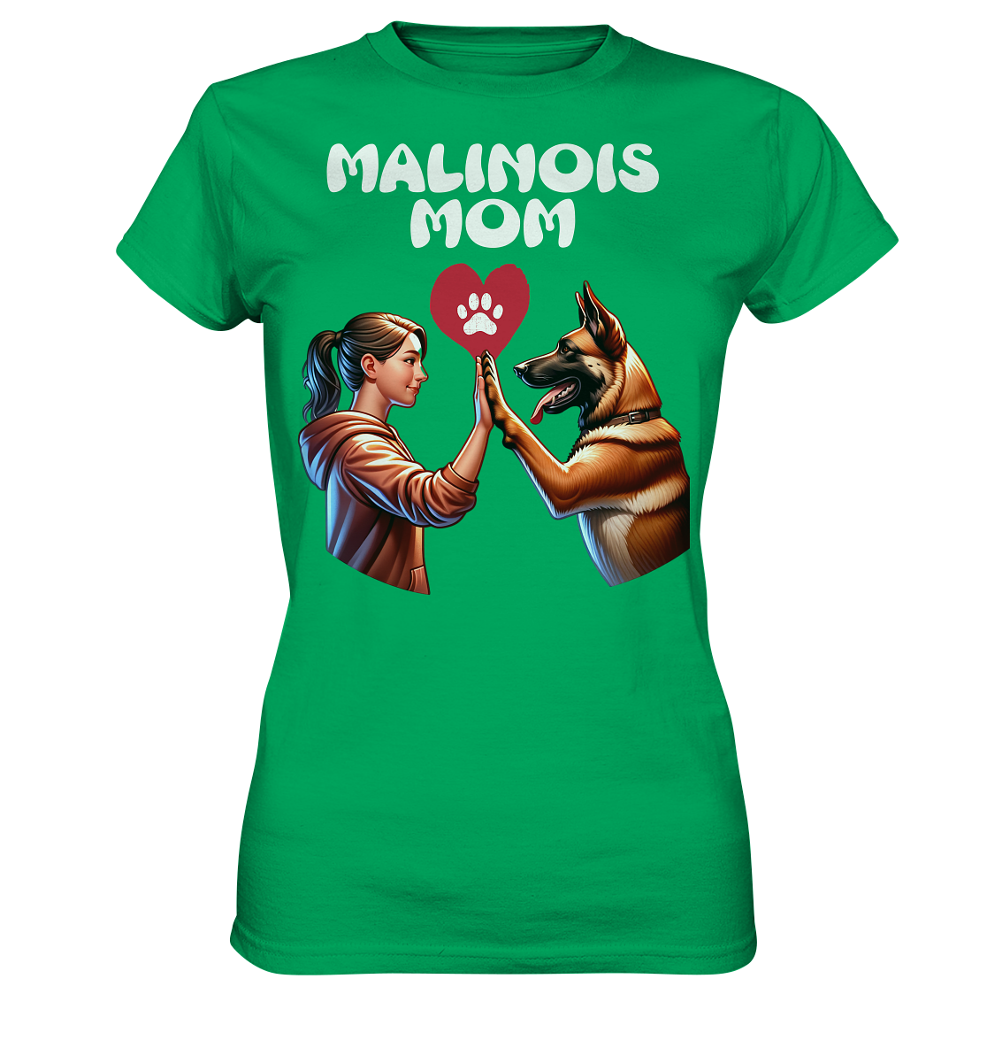 Malinois Mom mit Herz - Ladies Premium Shirt