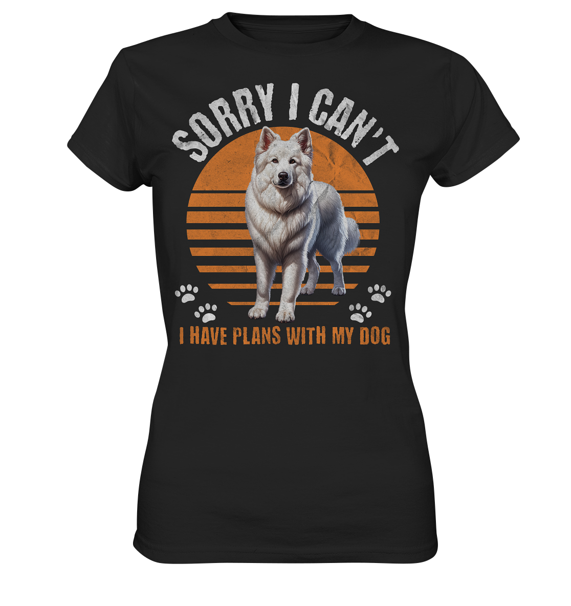 Keine Zeit, weißer Schäferhund - Ladies Premium Shirt