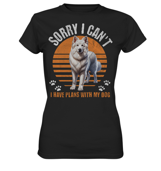 Keine Zeit, weißer Schäferhund - Ladies Premium Shirt