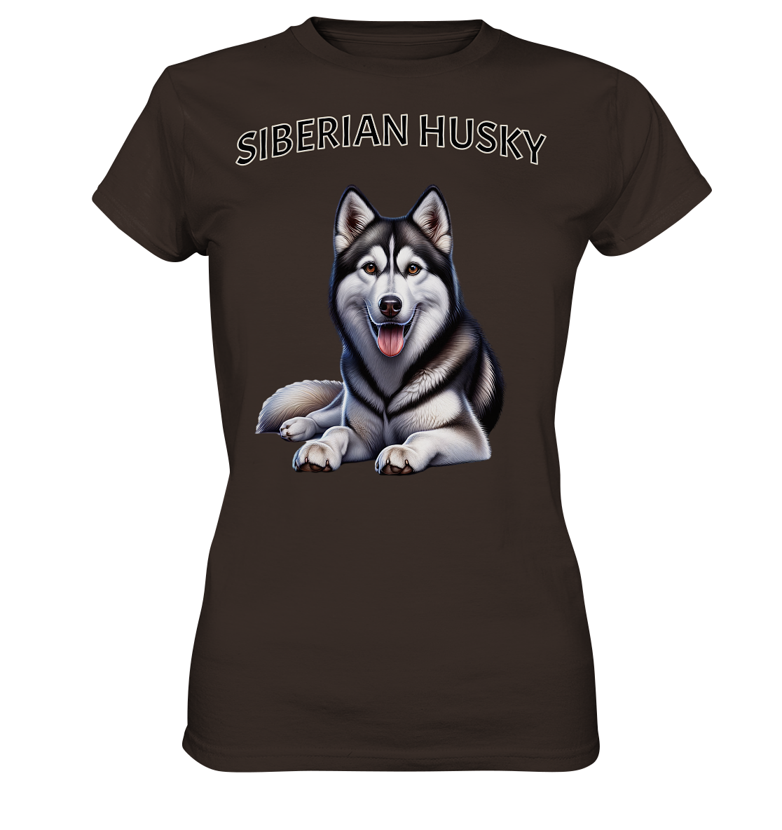 Siberian Husky, liegend - Ladies Premium Shirt