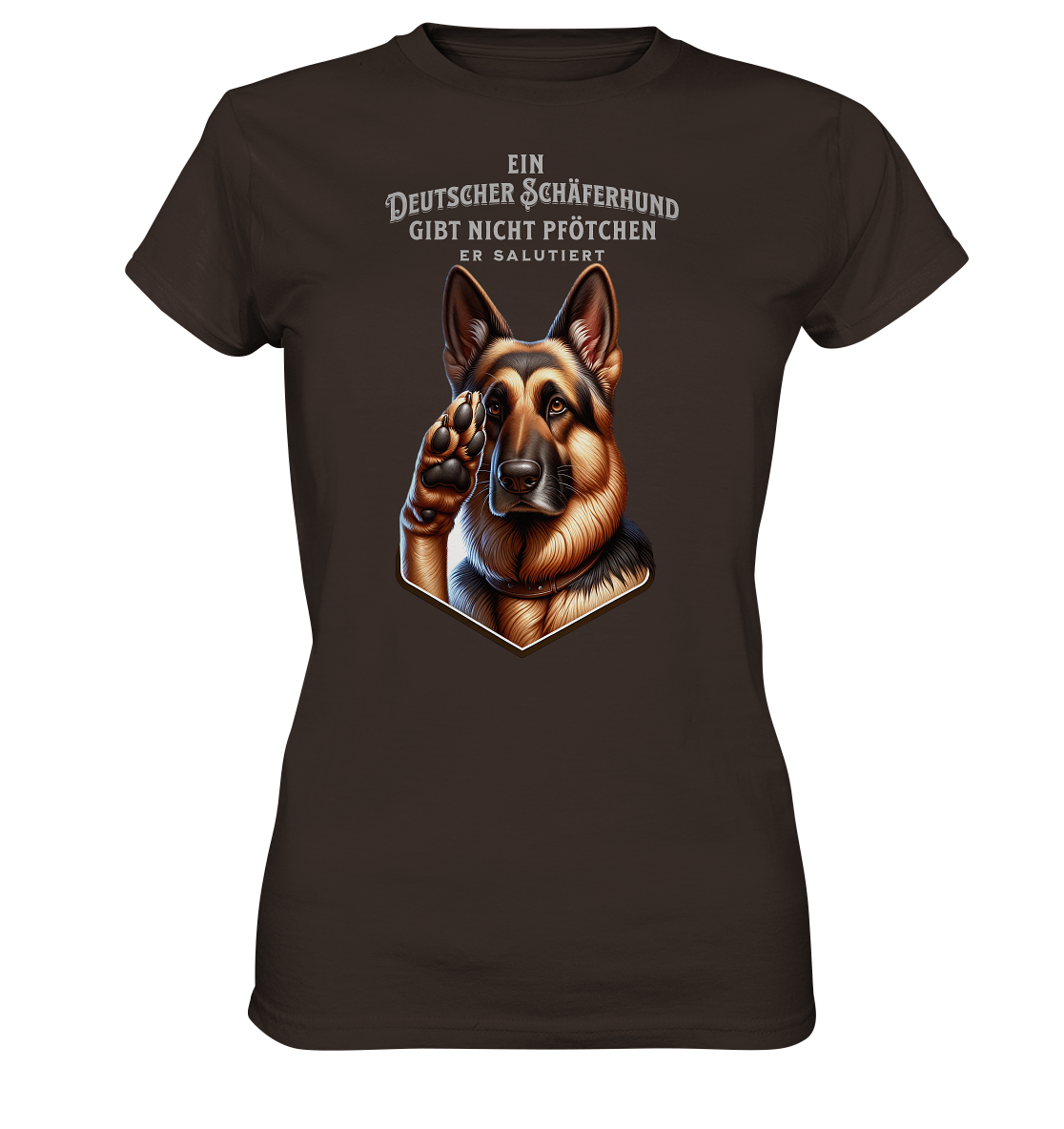 Deutscher Schäferhund gibt nicht Pfötchen - Ladies Premium Shirt