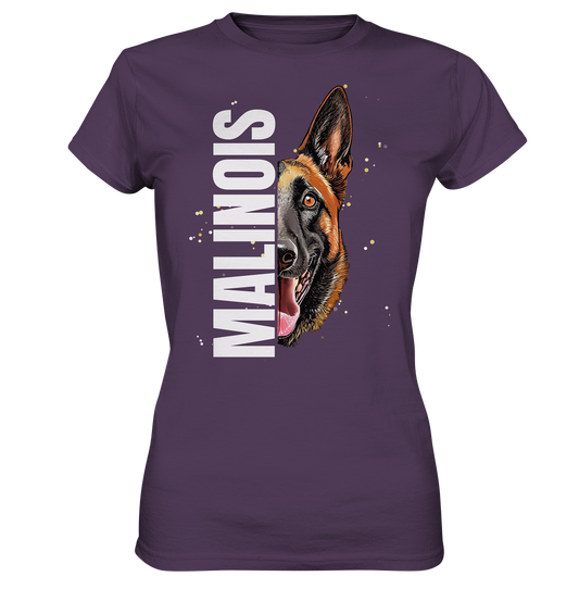 Malinois Schriftzug und Kopf - Ladies Premium Shirt