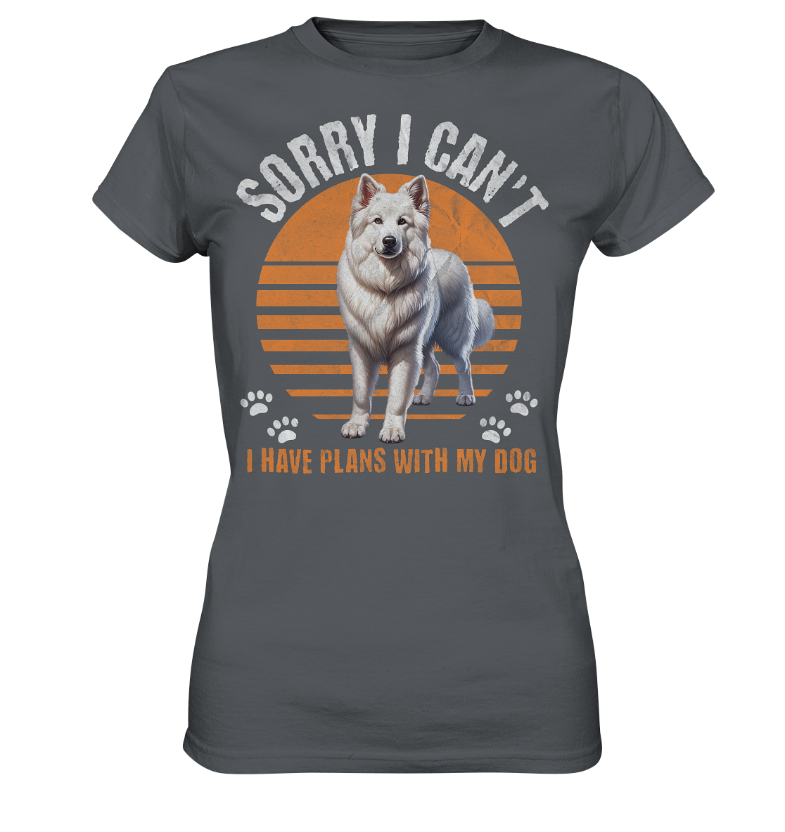 Keine Zeit, weißer Schäferhund - Ladies Premium Shirt