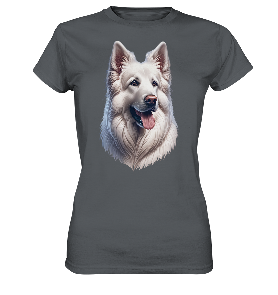 Weißer Schäferhund Portrait - Ladies Premium Shirt