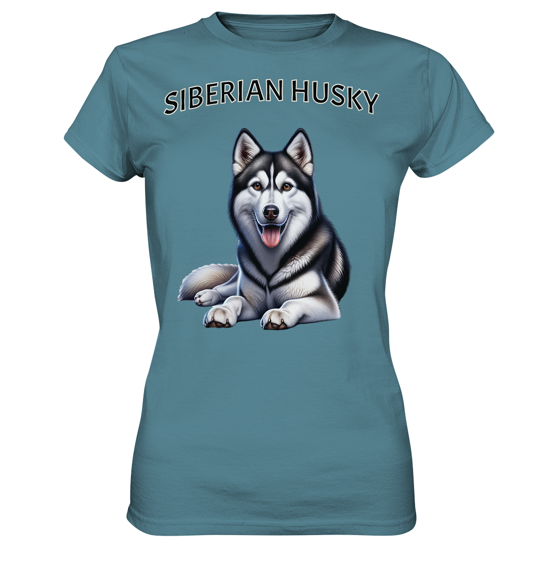 Siberian Husky, liegend - Ladies Premium Shirt