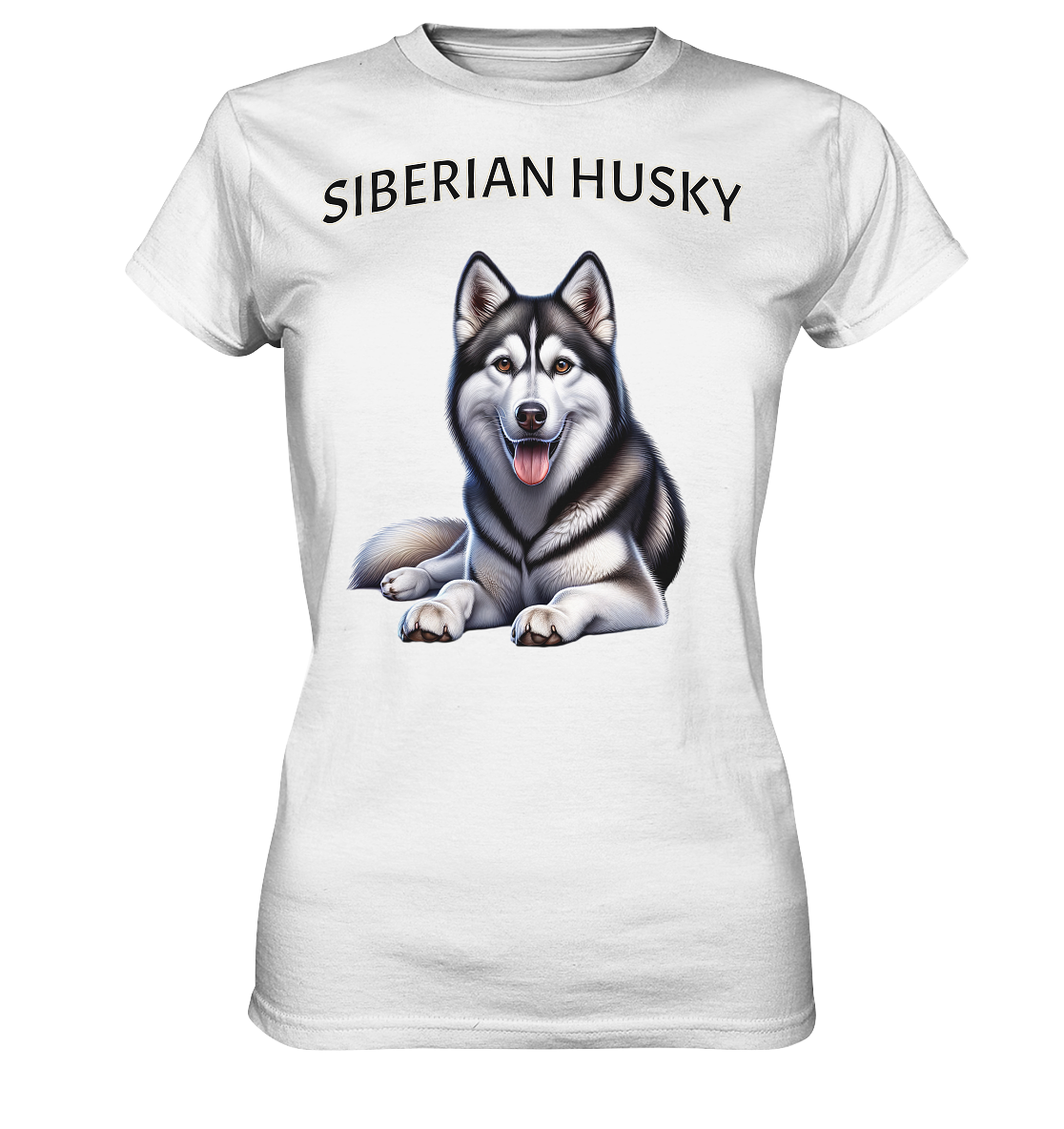 Siberian Husky, liegend - Ladies Premium Shirt