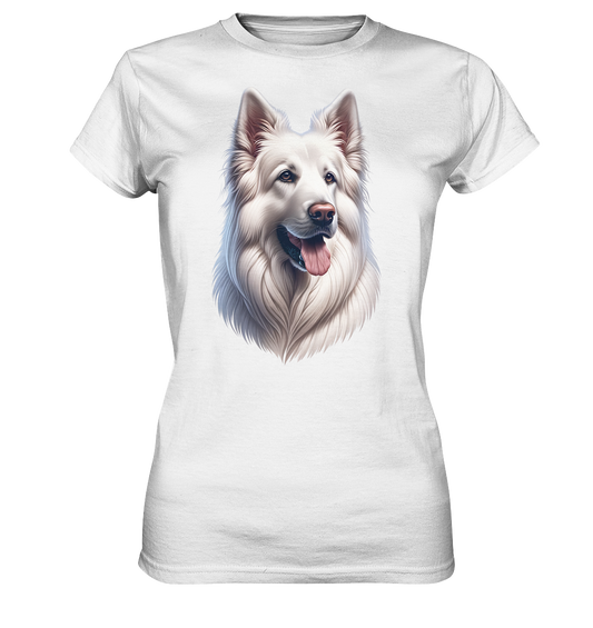 Weißer Schäferhund Portrait - Ladies Premium Shirt