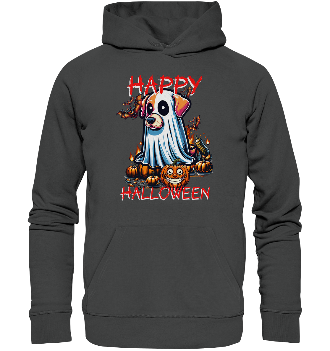 Happy Halloween Gespenster Hund - Organic Basic Hoodie