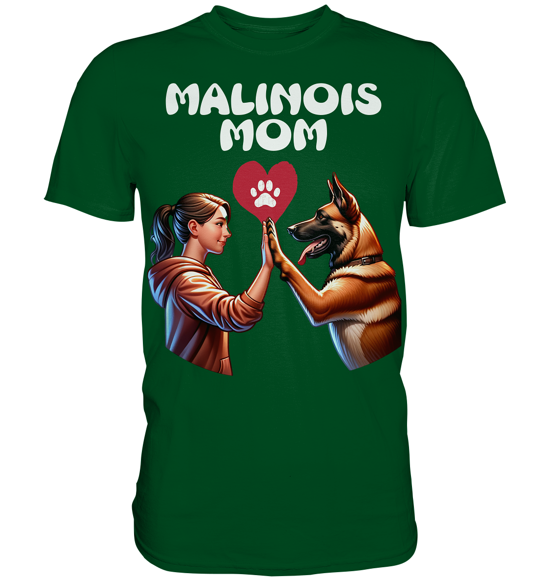 Malinois Mom mit Herz - Premium Shirt