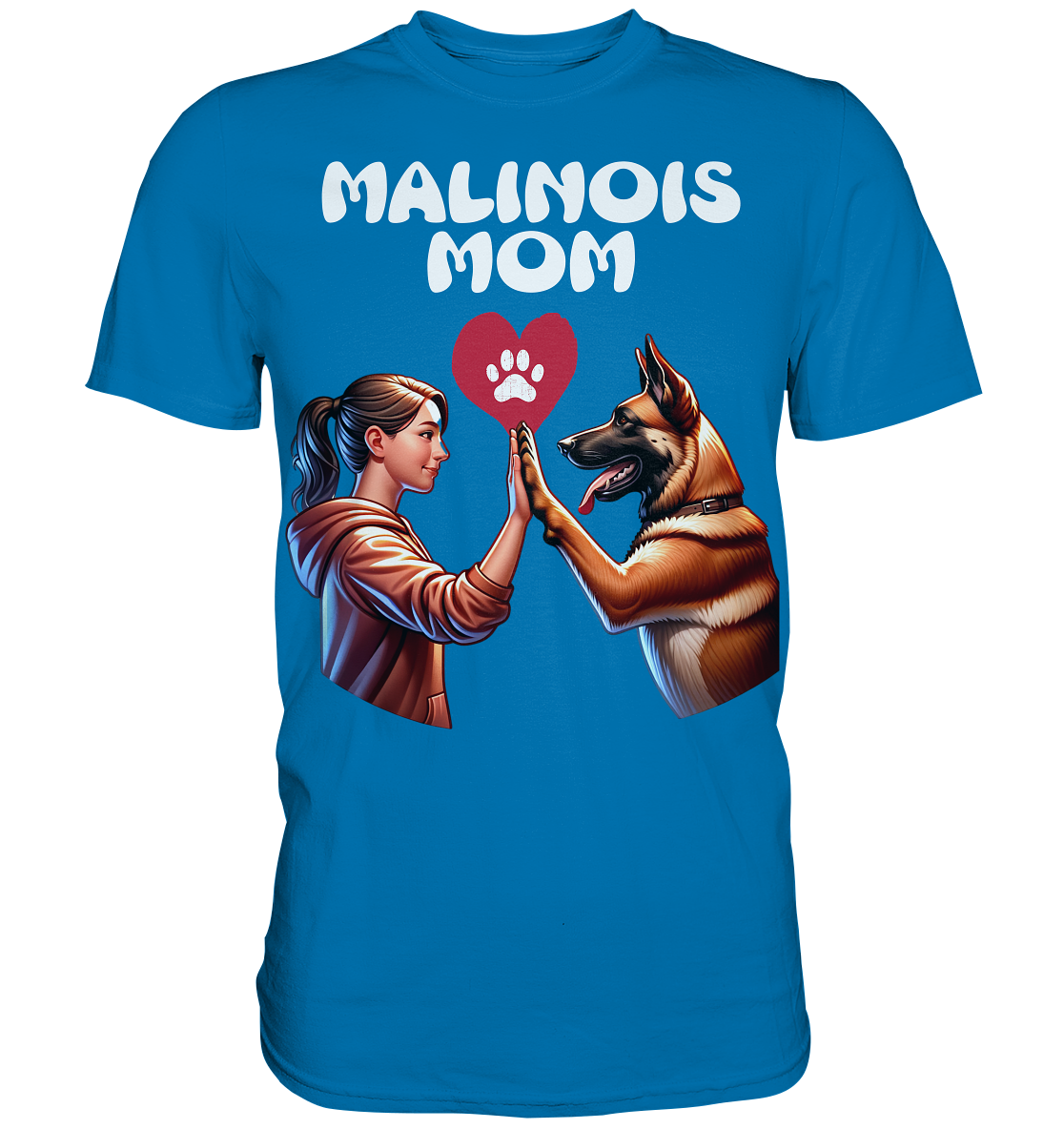 Malinois Mom mit Herz - Premium Shirt