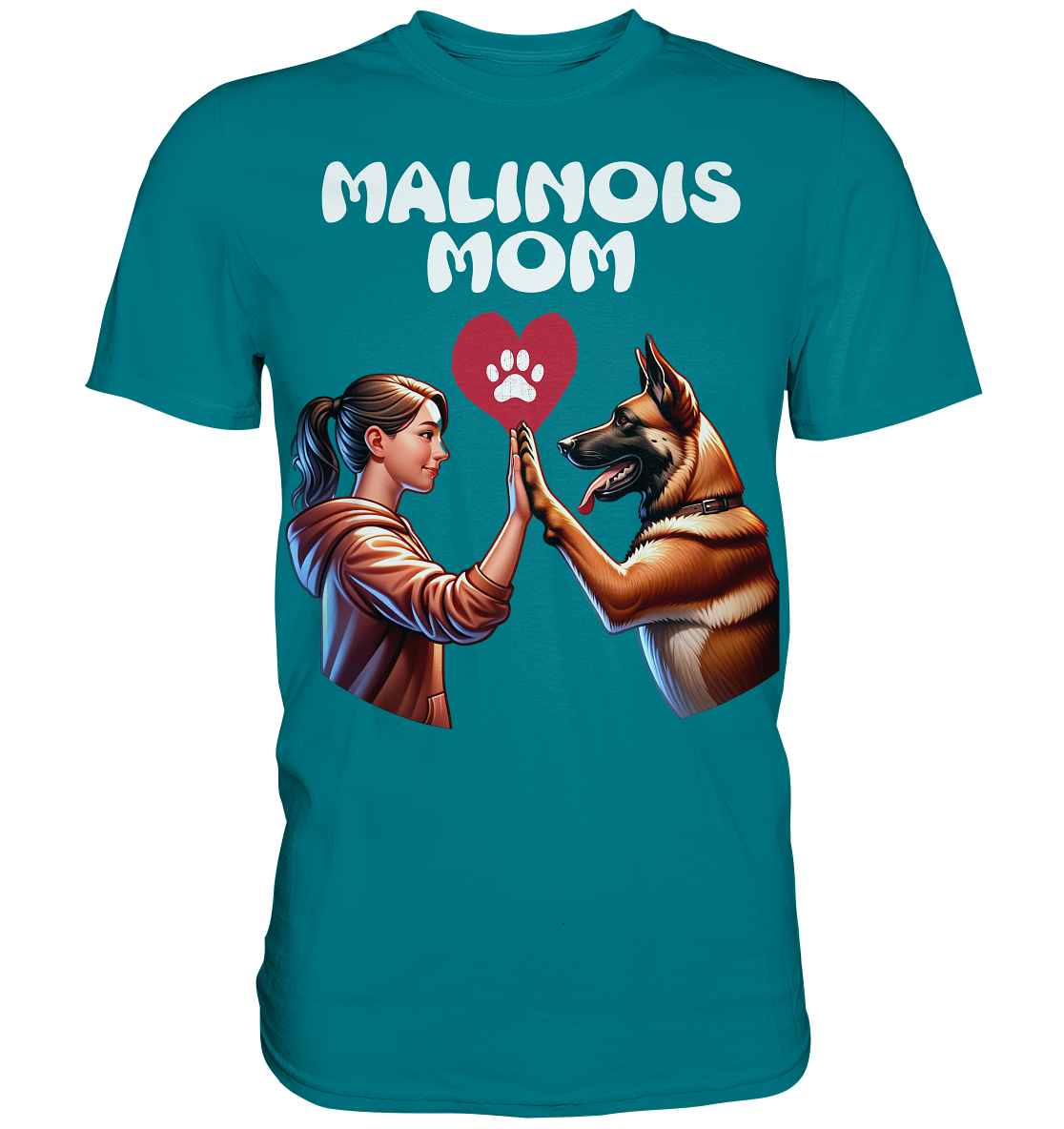 Malinois Mom mit Herz - Premium Shirt