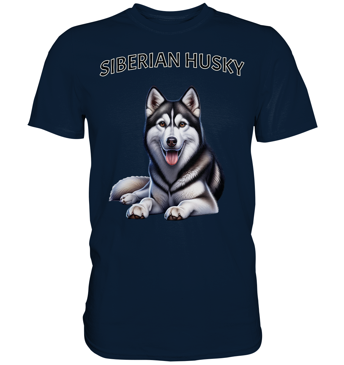 Siberian Husky, liegend - Premium Shirt