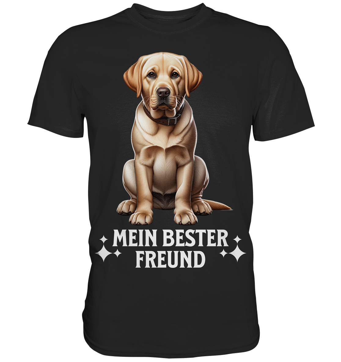 Sitzender Labrador, Mein bester Freund - Premium Shirt