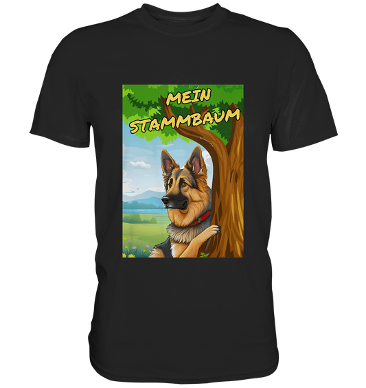 "Stammbaum" mit Deutschem Schäferhund - Premium Shirt