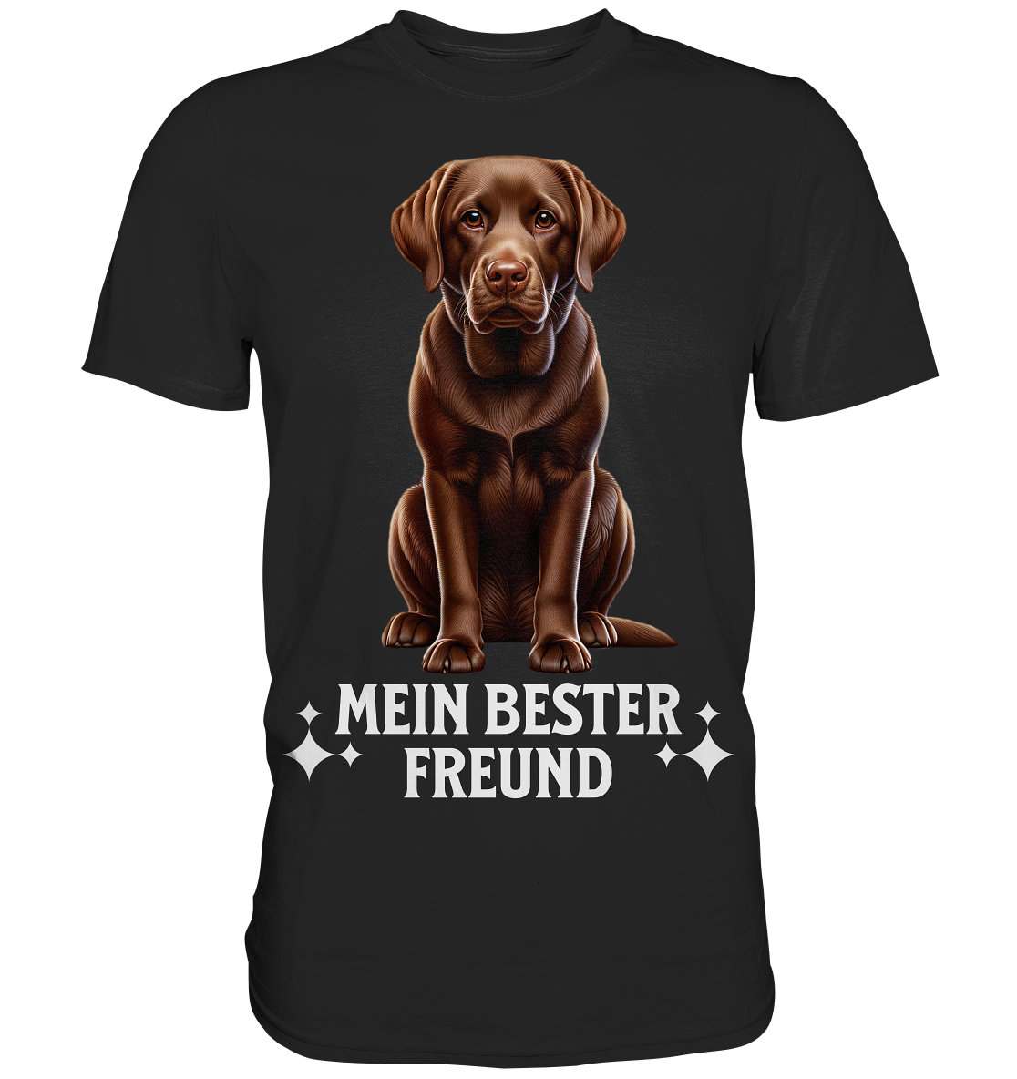 Sitzender Labrador, braun, Mein bester Freund - Premium Shirt