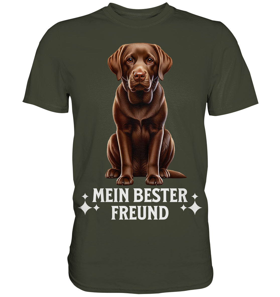 Sitzender Labrador, braun, Mein bester Freund - Premium Shirt