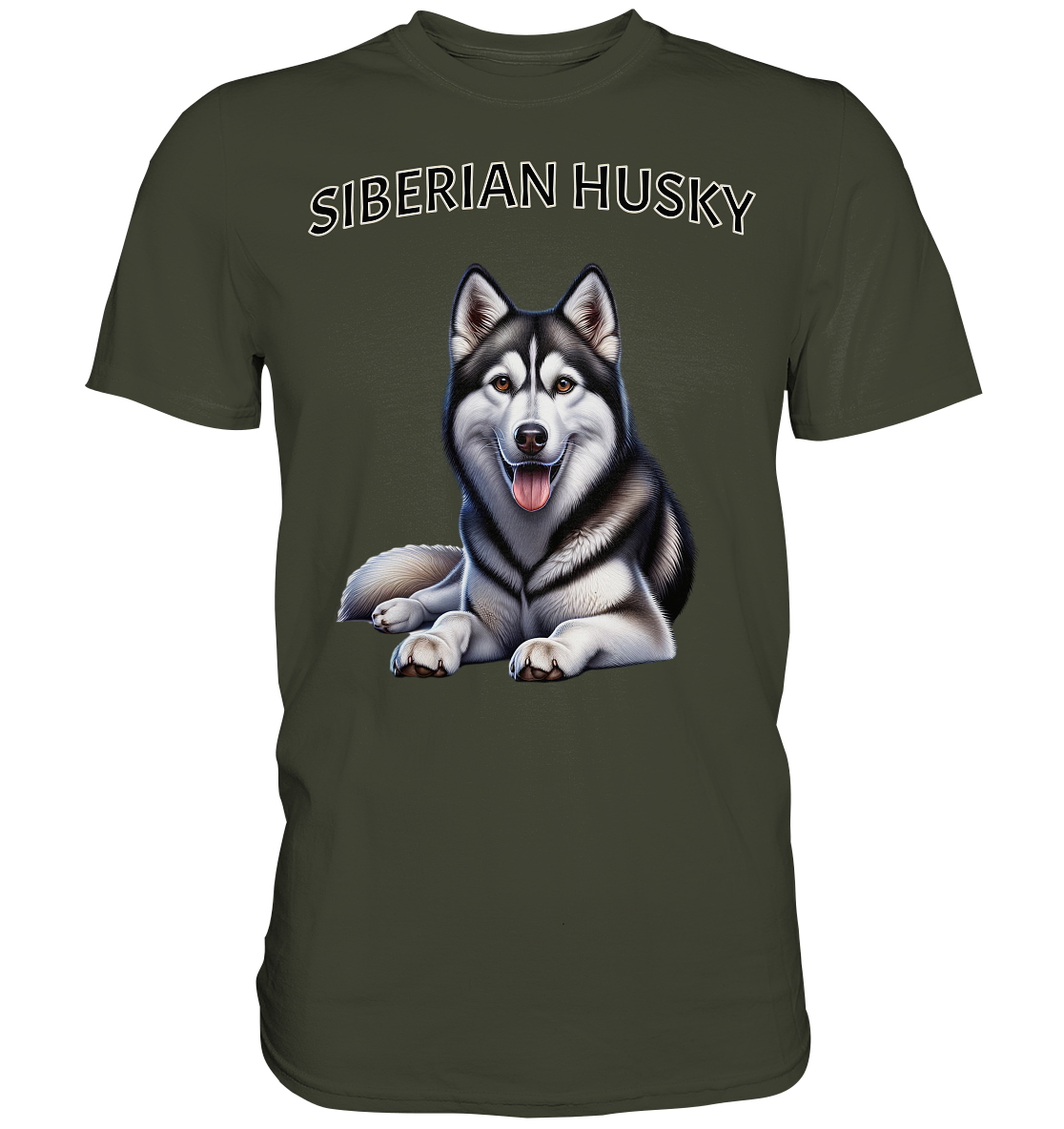 Siberian Husky, liegend - Premium Shirt