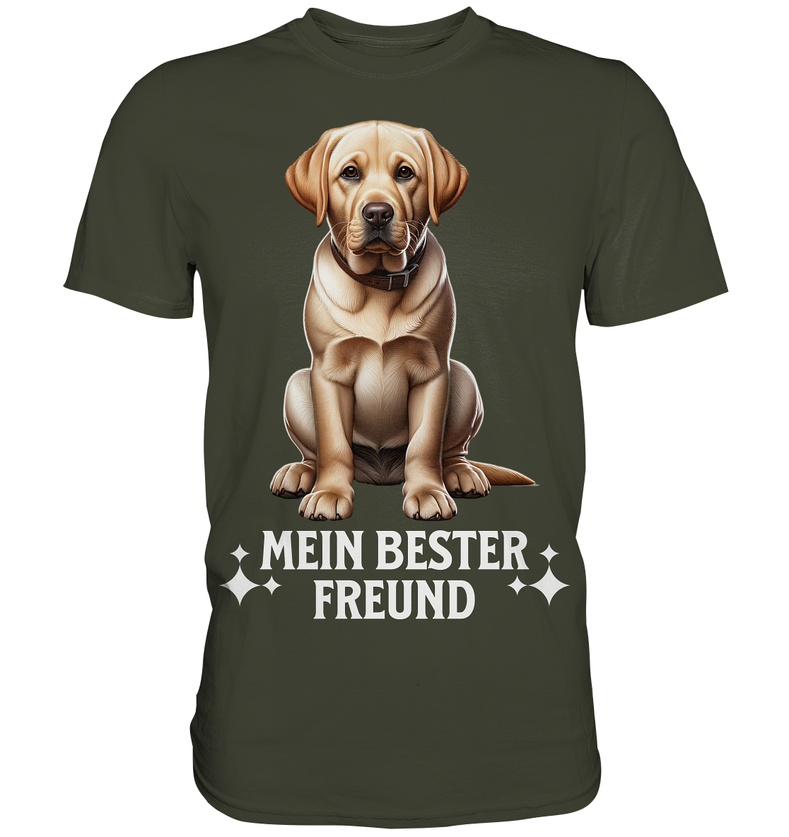 Sitzender Labrador, Mein bester Freund - Premium Shirt