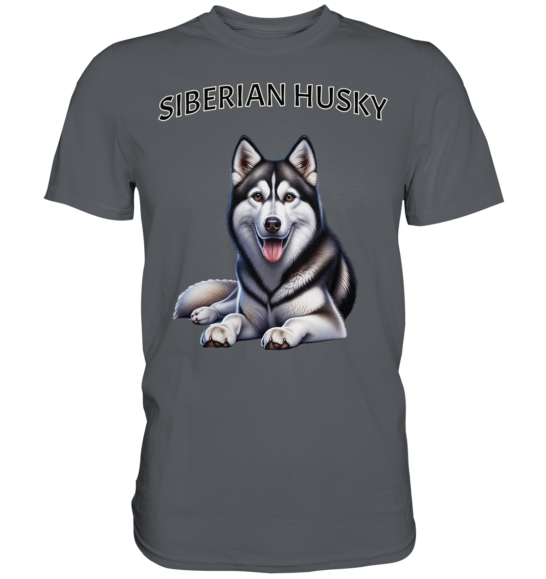 Siberian Husky, liegend - Premium Shirt